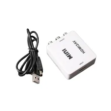 HDMI в AV CVBS композитный видео в аудио конвертер адаптер 1080P Белый