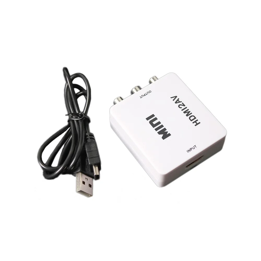 HDMI в AV CVBS композитный видео аудио конвертер адаптер 1080P Белый|Конвертеры и