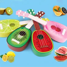 1 шт. супер милые дети 4 струны фрукты Стиль гитара музыкальный инструмент укулеле Дети Рождественский подарок игрушка высокого качества