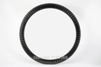 

Newest 700C 50mm Fixed Gear/Track/Road bike matt twill 12K full carbon fibre bicycle wheels clincher rim 23 25mm width Free ship