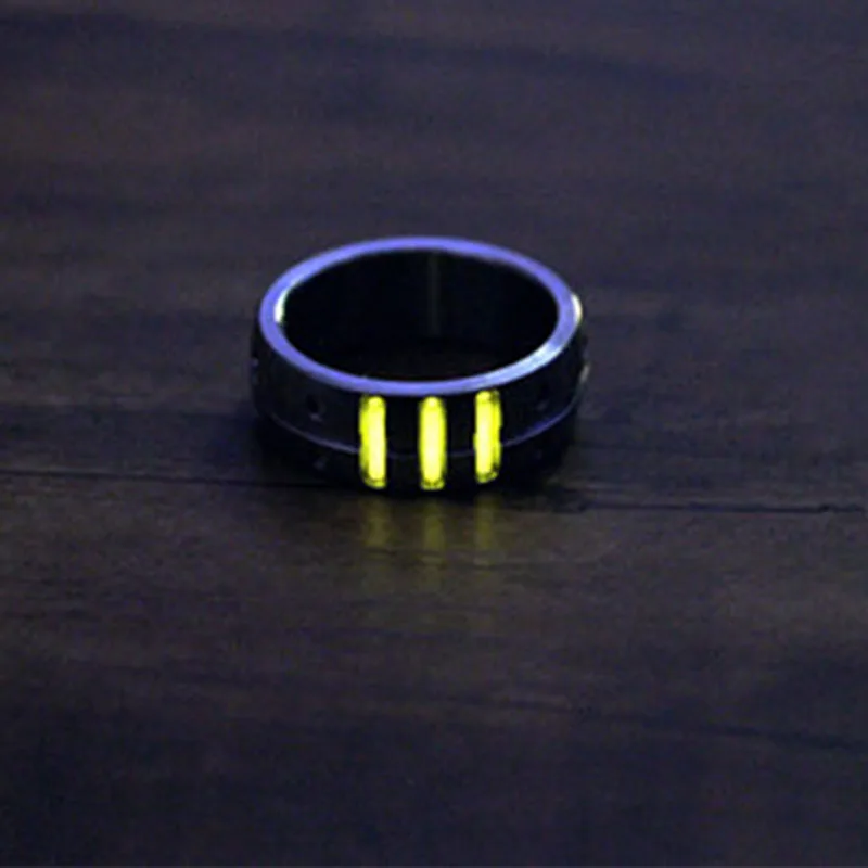 1 шт. титановый сплав 16 18 20 22 мм мужское женское кольцо светящееся с Тритиевой газовой трубкой самоосвещающееся 15 лет ювелирные аксессуары