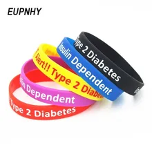EUPNHY 1 шт. медицинский аварийный Тип 2 диабет инсулинозависимый силиконовый браслет для диабетиков медсестры Браслеты Браслет-манжета для женщин и мужчин