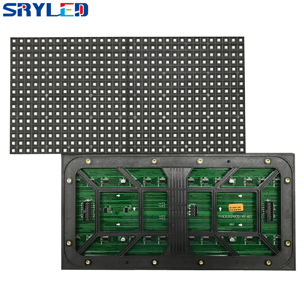 SMD3535 полный Цвет P10 открытый 32x16matrix 1/4 сканирования 320x160 мм светодиодный модуль с данными и Мощность кабель