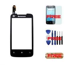 100% Original For Lenovo A390T 4.0” Touch Screen Digitizer Front Glass Panel Assembly Replacement +Tools+Film+Sticker – Black