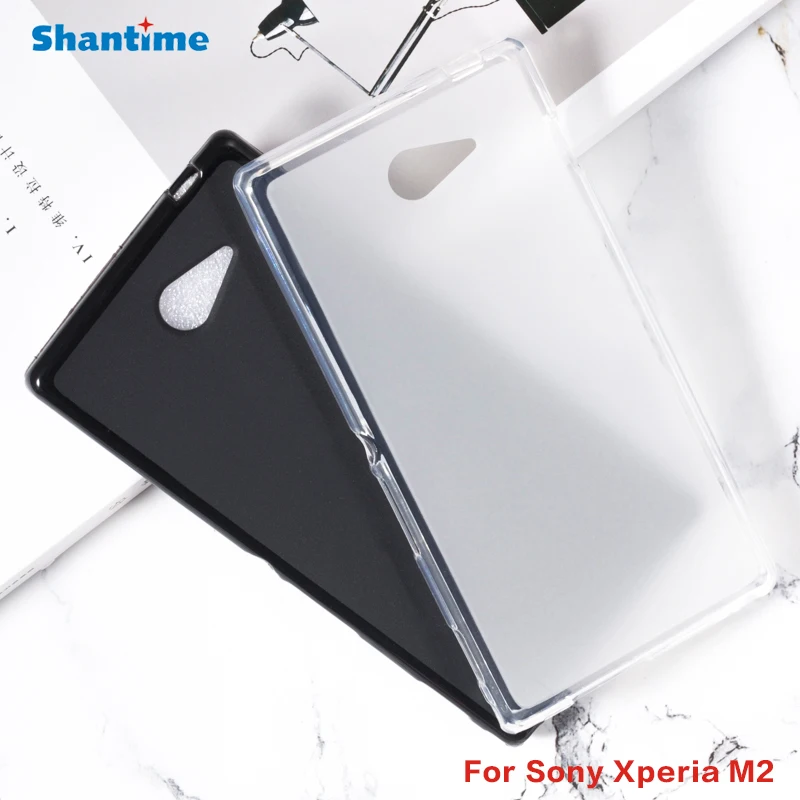 Силиконовый защитный чехол для телефона Sony Xperia M2 мягкий ТПУ M2|Бамперы| |