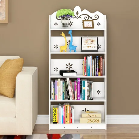 

Bookcase Living Room Furniture Home Furniture bookshelf fashion storage rack cabinet display book stand modern wood shelf white
