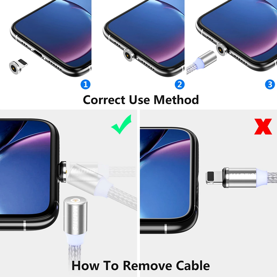 Магнитный Micro USB кабель MANTIS для iPhone samsung type-c зарядная зарядка магнит Зарядное устройство USB type C кабели для мобильных телефонов