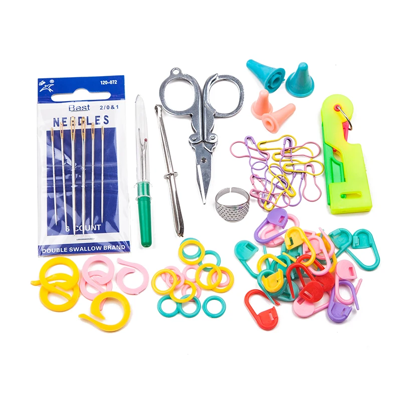 

New Arrival 67pcs Sewing Needles Sewing Kit Scissors Stitch Marker Set For Household Sewing Kit Women DIY Craft Tools Accsssory