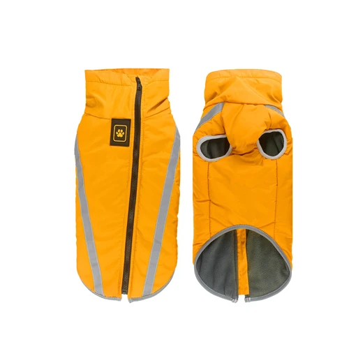 Куртка для собак больших пород комбинезоны для собак водонепроницаемый светоотражающий теплый зимний флисовый жилет одежда для средних и больших собак Лабрадор 25 - Цвет: Yellow