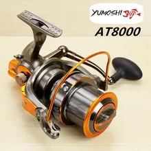 Новая спиннинговая катушка YUMOSHI для соленой воды, полностью металлический корпус, 18 кг, Рыболовная катушка для лодки с 13+ 1BB 4,6: 1 Передаточное отношение