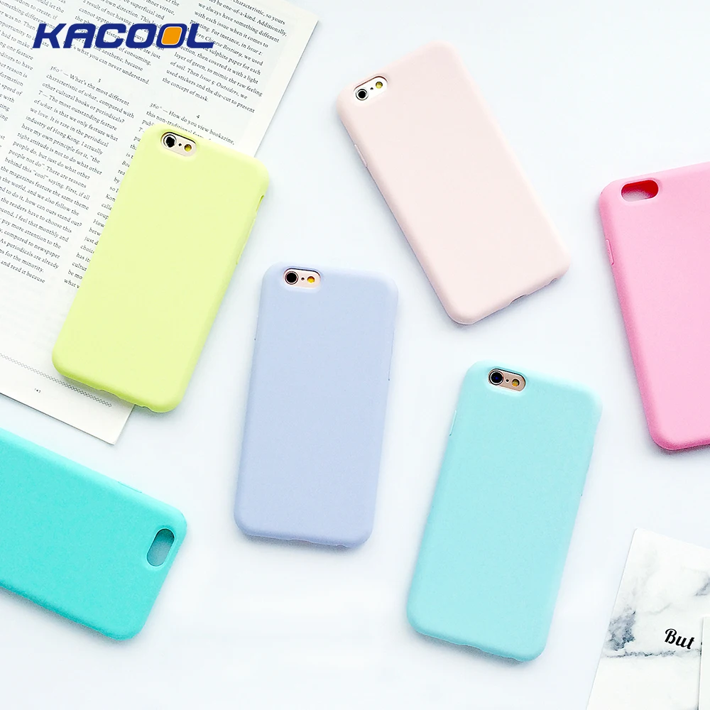 2019 чехол KACOOL ярких цветов для iPhone 6 S 8 Plus X из мягкого ТПУ силиконовый матовый 7 s |