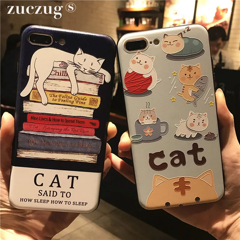 

Cute Cat Cartoon 3D Relief Impression Case for Redmi 5 plus/5A/note 4x/4X/note 3 Cartoon TPU+PC Phone Cover for Xiaomi Mi5/5c