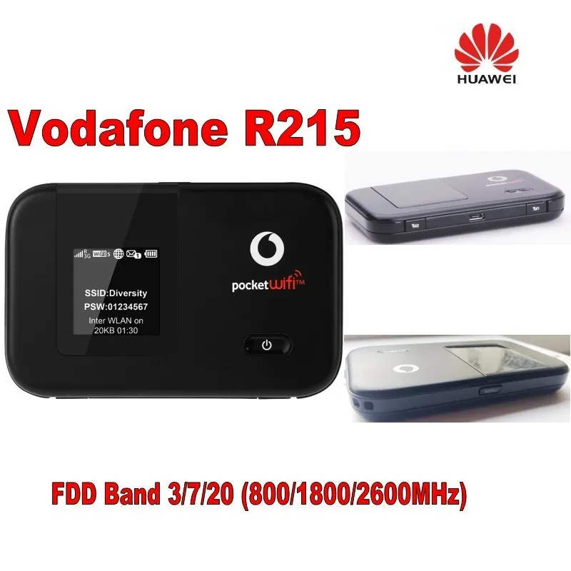 Wi-fi com Display Lcd e Suporte Desbloqueado Vodafone Bolso Lte 4g Modem Roteador Fdd 800 - 1800 2600mhz 150mbps R215 1 Cheap Modems 3G