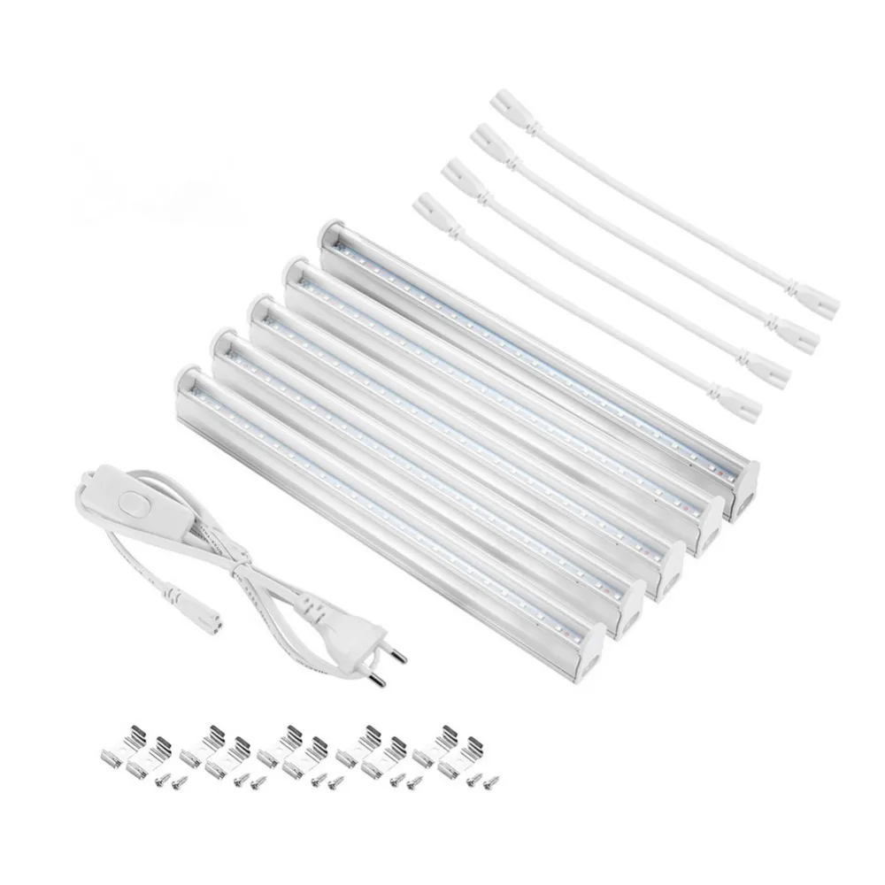 Lampe De Culture T5 à Spectre Complet 40W - 2 Tubes, 204 LEDs, Couverture 0.6m², 50000h