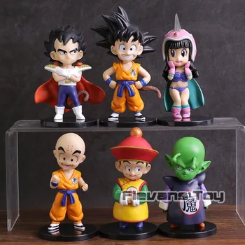 

Dragon Ball Dragon Children Son Goku Gohan ChiChi Piccolo Vegeta Krillin PVC Figures Toys 6pcs/set