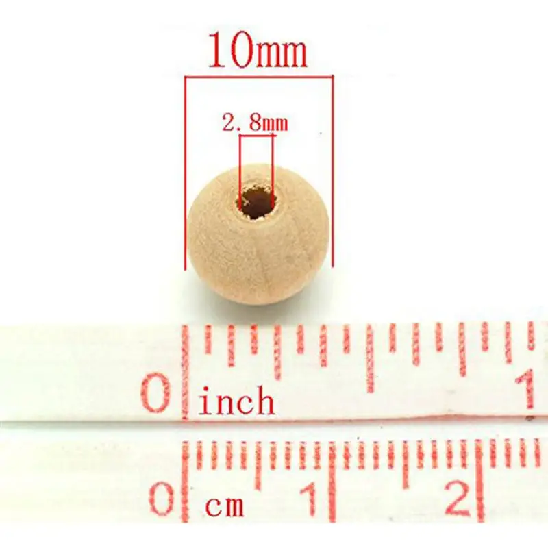 200 шт необработанные натуральные цветные круглые шарики деревянные поделки деревянные бусины для самодельных ювелирных изделий Charms16mm A3