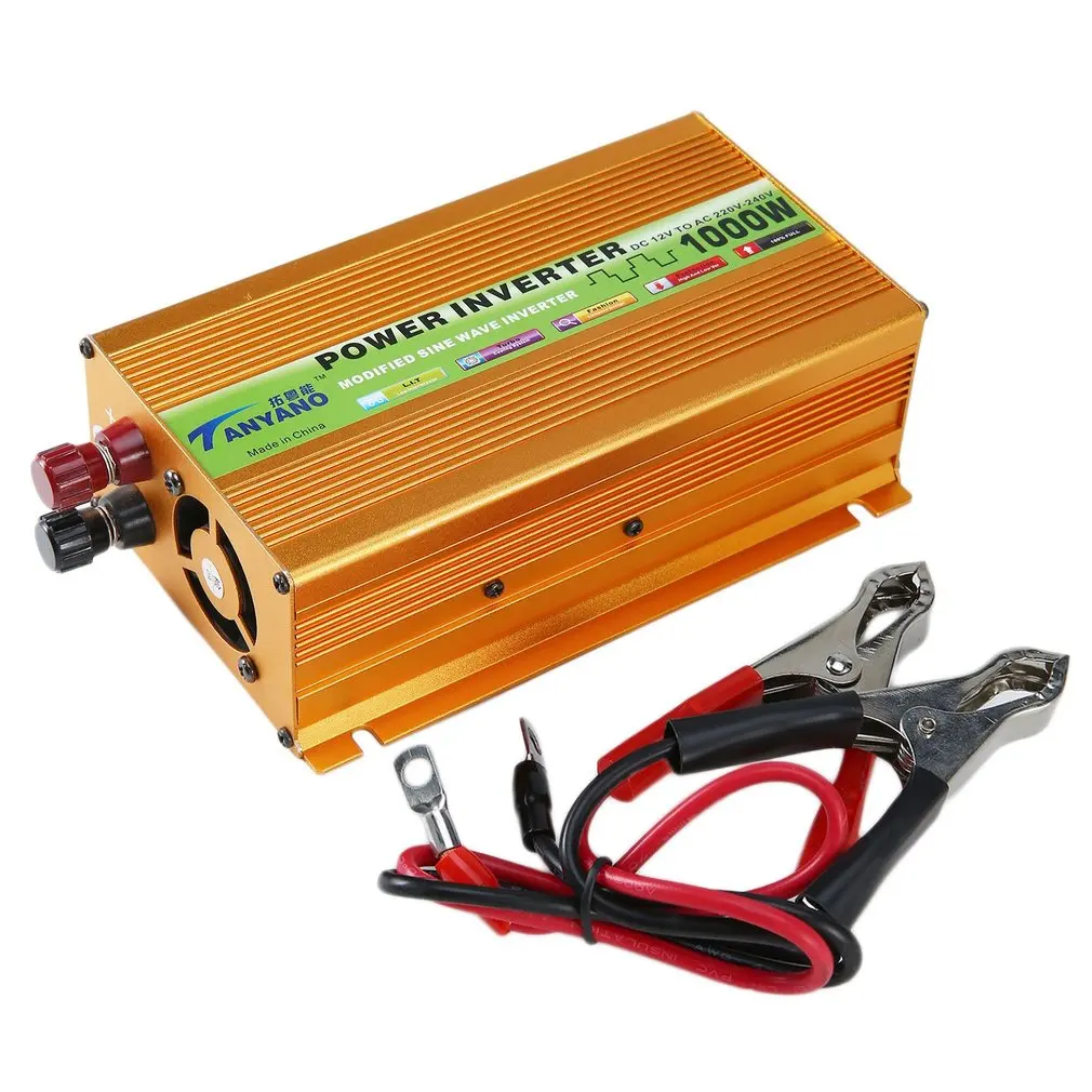 1000W Car Power Inverter DC 12V to AC 220V Sine Wave Power Inverter USB