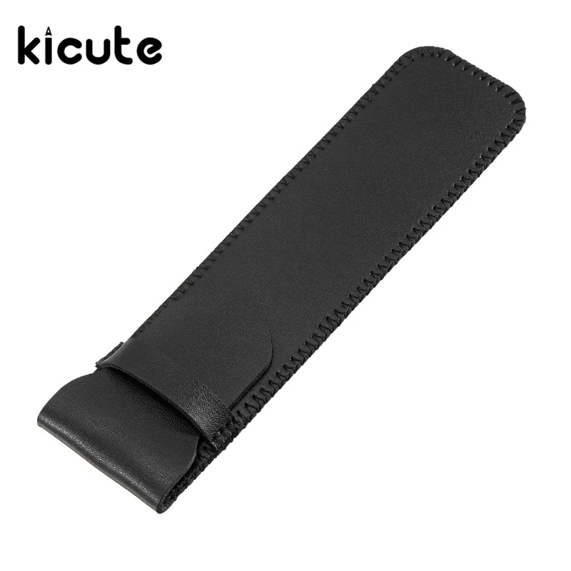 

Kicute 1pcs Handmade Genuine Pencil Bag Leather Cowhide Fountain Pen Cases Cover Sleeve Pouch Office School Students Supplies
