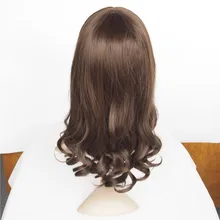 Amapro Hair Products Synthetic Curly Wig Lace Front Brown Color 20inch 220g Rihanna’s Hairstyle Perruque Lace Front Synthetic