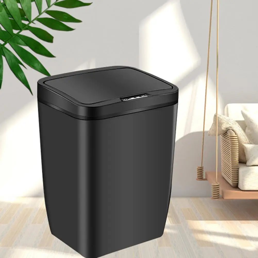 

12L Automatic Sensor Bathroom Home Smart Inductive Garbage Rubbish Trashcan Dustbin Stainless Steel Waste Bin Kitchen Storage