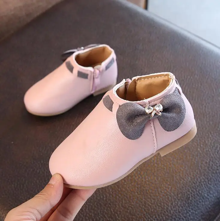 

Kids Girls Shoes Children Boots Girls Princess shoes Baby Toddler Fashion Brand Winter Boots With Bow Autumn