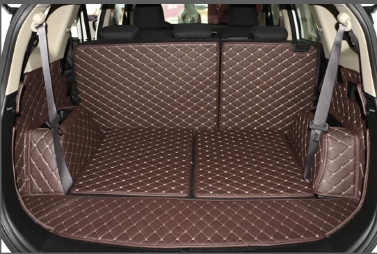 

High quality! Special trunk mats for KIA Carens 7seats 2016-2013 durable waterproof boot carpets cargo liner mats tyling