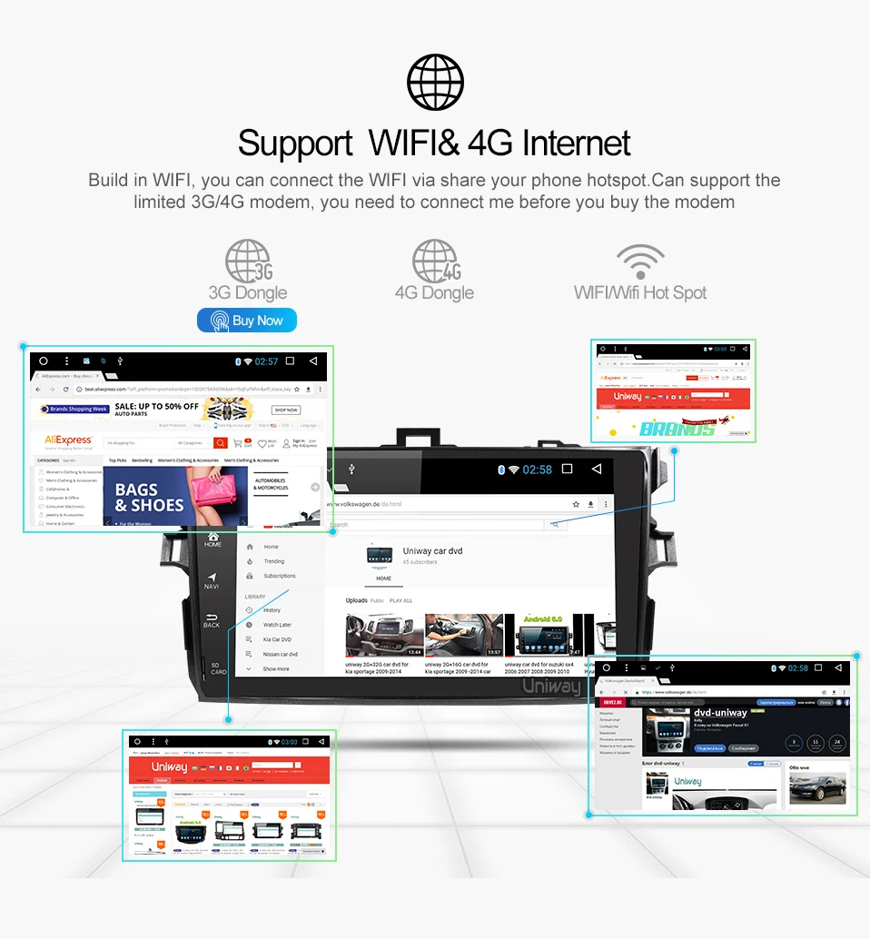 Sale AKLL9071 uniway android 8.1 car dvd for toyota corolla 2008 2007 2009 2010 2011 2012 car radio gps player headunit navigation 14