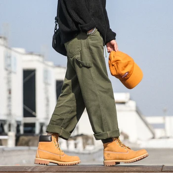 

Male Wide Leg Pant Men Vintage Fashion Casual Trousers Streetwear Hip Hop Harajuku Harem Pants