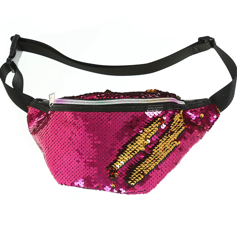 

Casual Sequins Women Waist Bag Glisten Fanny Packs Girls Shoulder Bags Women Belt Bum Bag Travelling Mobile Phone Bags 2019