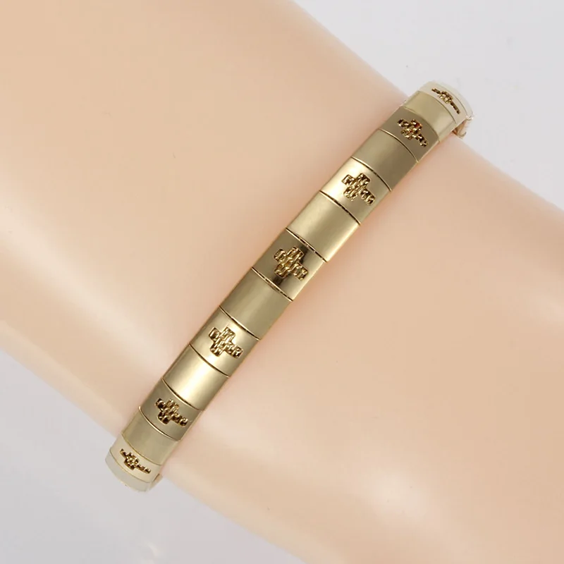 Модное ожерелье с крестом из нержавеющей стали для женщин золотого/серебряного цвета, Массивное колье-ошейник, массивное ювелирное изделие, подарок