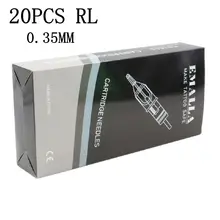 EMALLA 20 шт иглы для татуировки 0,35 мм с мембраной круглый вкладыш Иглы для татуировки Поставщик