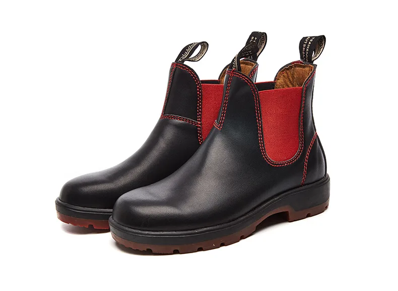 ZSAUAN/мужские ботинки «Челси»; Повседневная обувь унисекс; сезон весна-осень; черные кожаные ботильоны; женские ботинки-Чукка; большие размеры 36-44