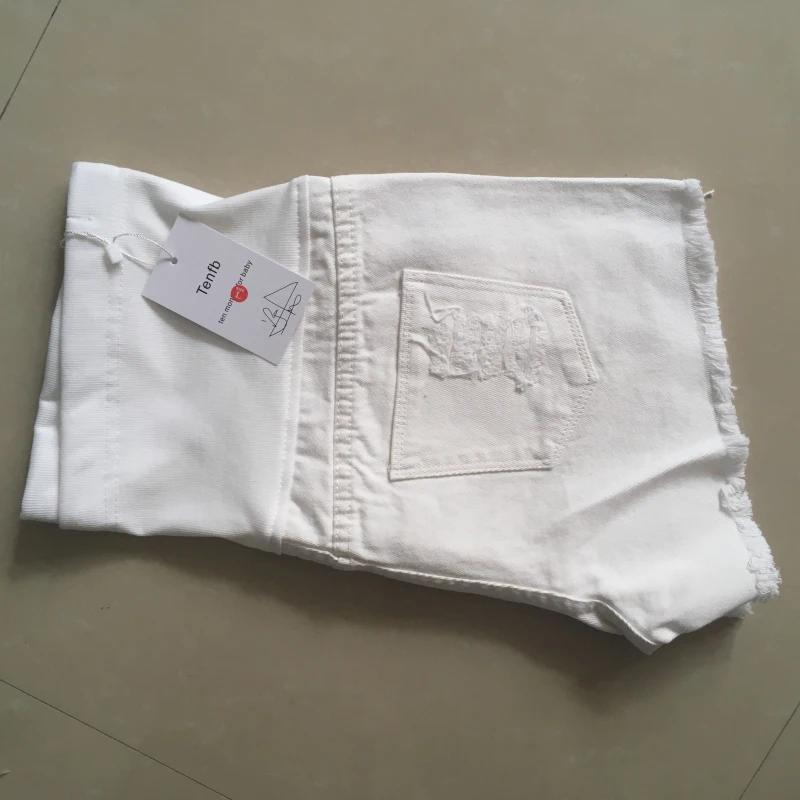 Лето летний для беременных держать Короткие джинсы белый Джинсовые шорты для беременных Для женщин брюки живот шорты Одежда для Беременность M32
