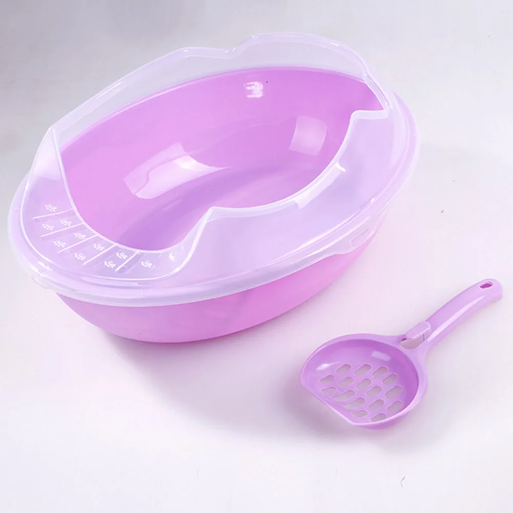 

Semi-closed Cats Toilet Durable Restroom For Cats Sandbox Cat Anti-splash Toilet Training Cats Convenient Tray For Pet