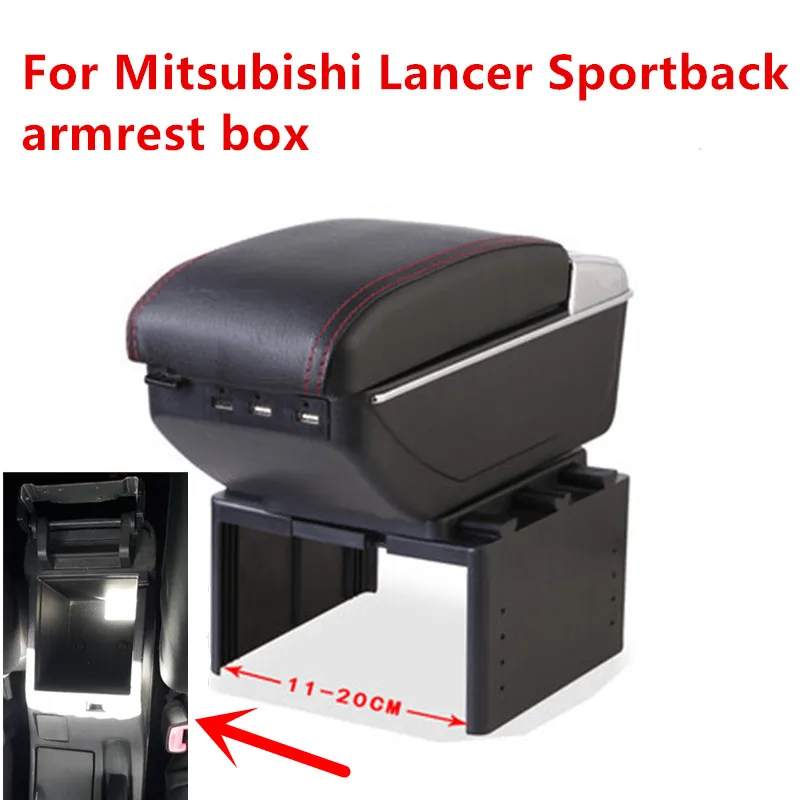 

For Mitsubishi Lancer Sportback armrest box central Store content box with cup holder ashtray Generic model