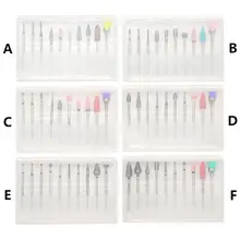 10 шт Nail Art шлифовальная дрель Биты Электрический маникюр щетка для удаления комплект с двигателем