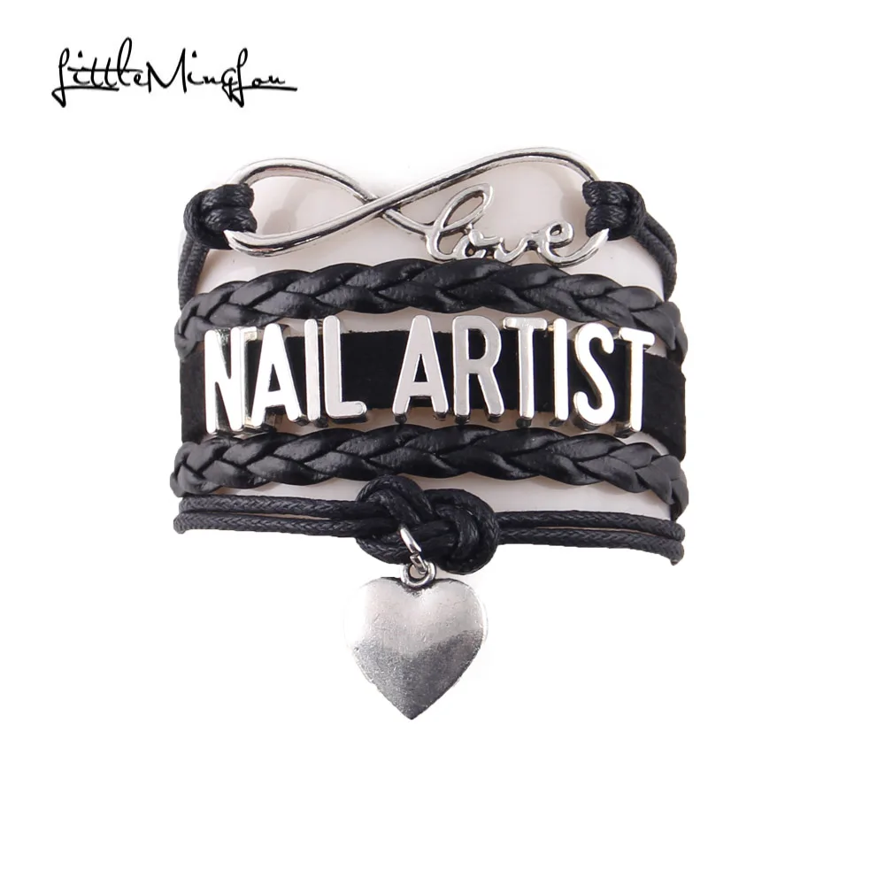 Unendlichkeit Liebe nagel künstler frauen armband stacks herz charme