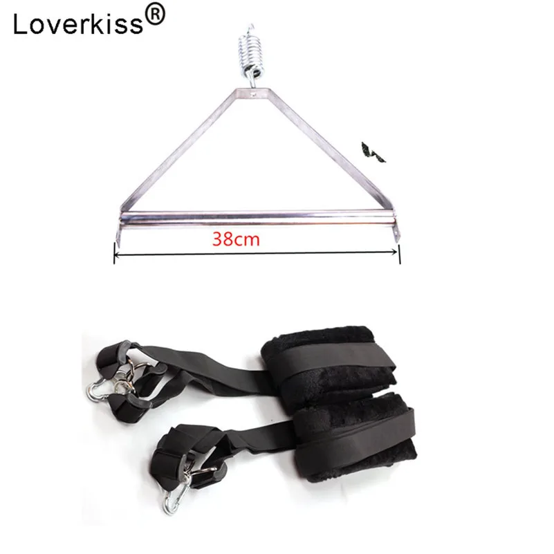 Loverkiss Hanging Sex Swing BDSM Set Metal Tripod and Sex Swing Tease Position Door Sex Swing BDSM Sex Furniture for Couples 2