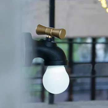 

Creative Faucet Type Intelligent Voice Control LED Night Lamp USB Rechargeable Night Light Home Hallway Lighting Kids Gift H