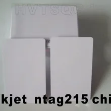 CR80 стандартный rfid 13,56 МГц ntag215 для струйной печати Пустая карточка из ПВХ записываемая NFC карта-метка для Epson или Canon принтера