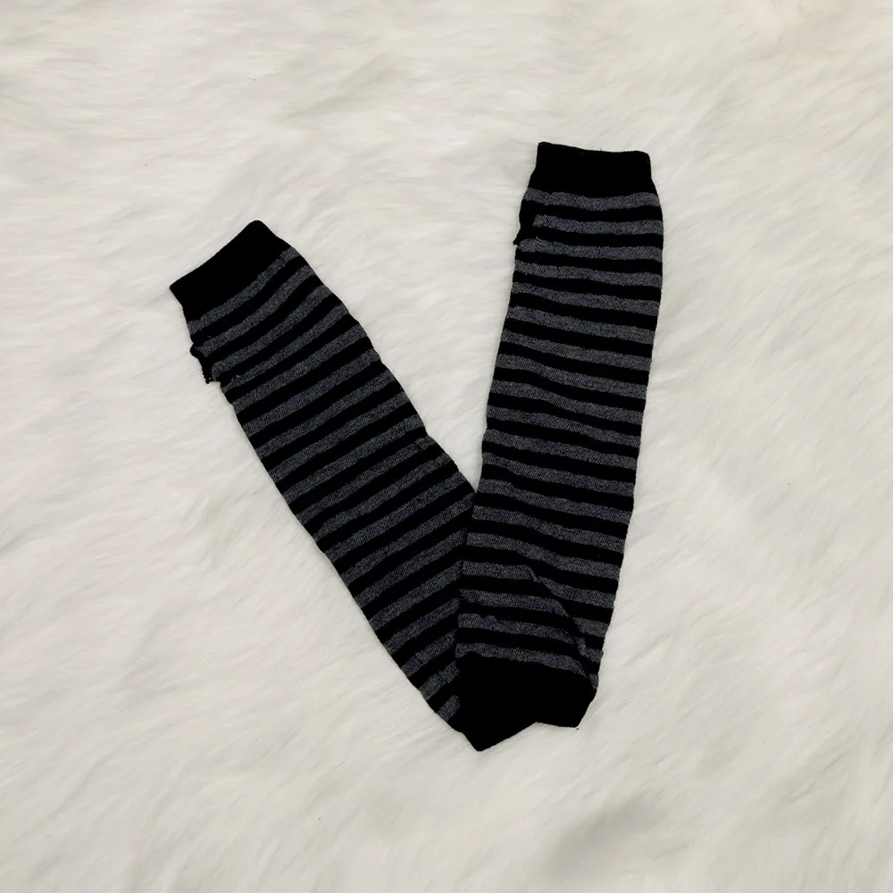 Модные трикотажные перчатки до локтя для женщин теплые зимние хлопковые удобные дешевые варежки черные и серые черные и белые рукава