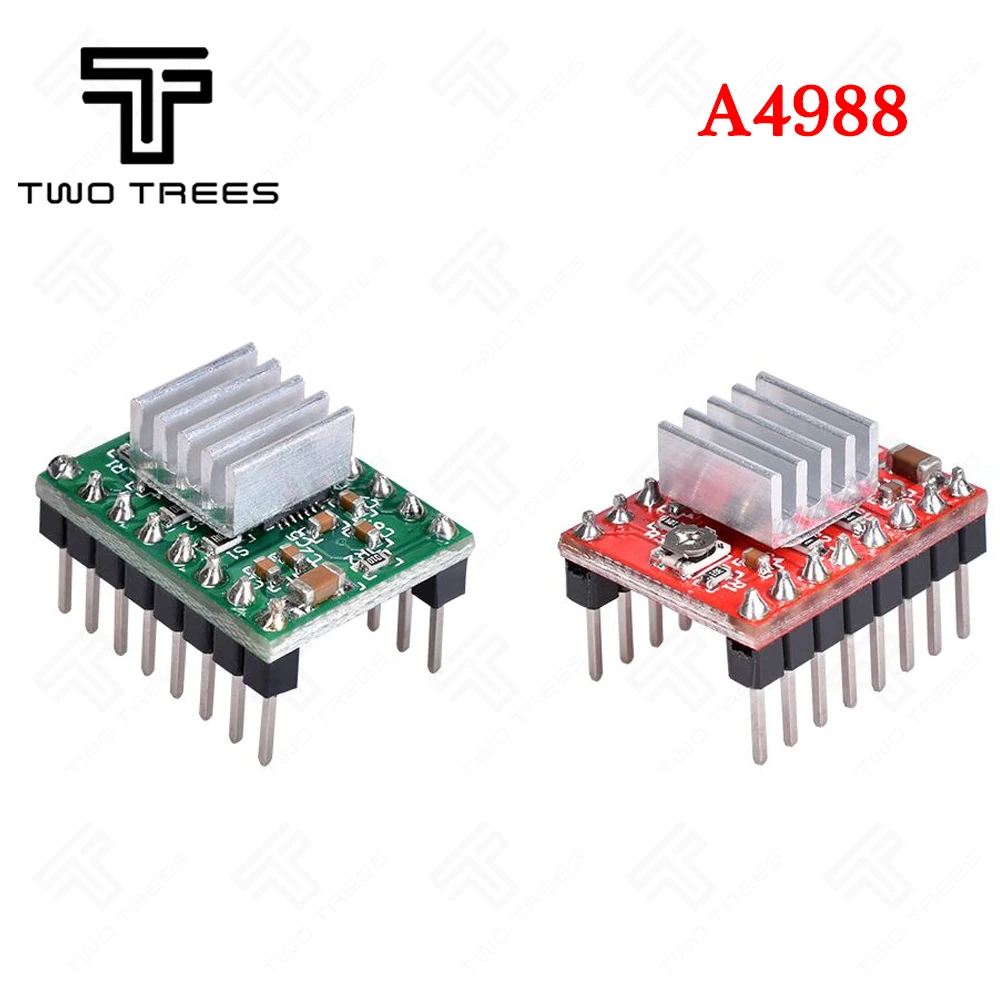 TWOTREES 3d принтер части Reprap A4988 DRV8825 шаговый двигатель драйвер модуль с радиатором Stepstick DRV8825 совместимый StepStick