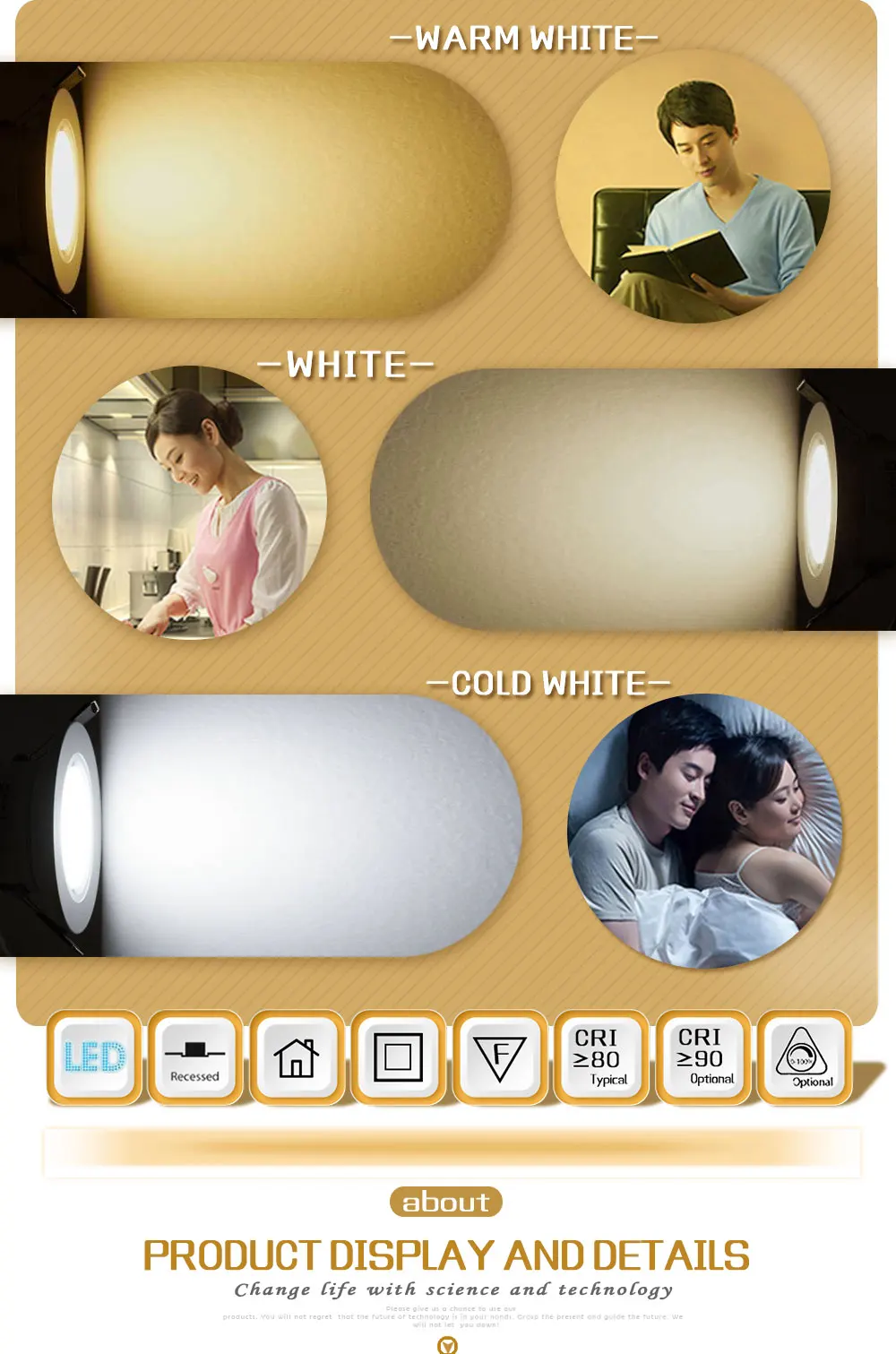 1pcs Dimmable Led Downlights 5W 7W 9W 12W 110V 220V Waterproof LED Ceiling Downlight Lamps Led Ceiling Lamp Home Indoor Lighting