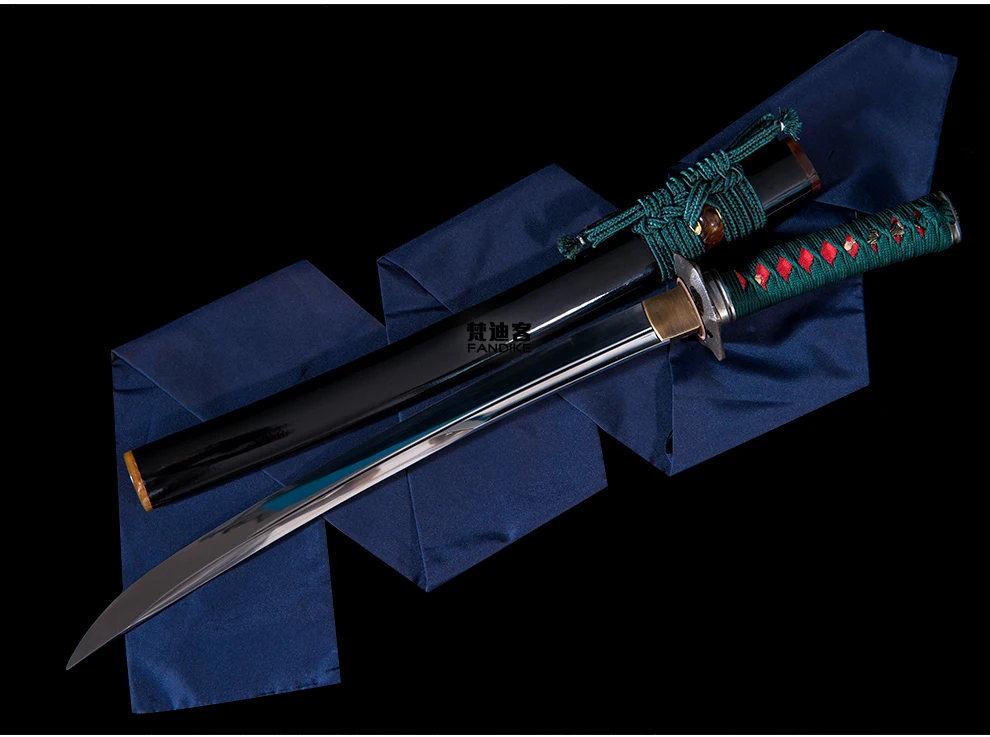 Ручная работа 1060 высокоуглеродистой стали japane se самурай катана реального sharp короткий нож японский самурайский меч катана меч с ножнами