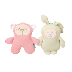 2018 кролик медведь милые плюшевые чучело погремушку скрипучий палочки игрушки колокольчики для детей новорожденных подарок комфорт