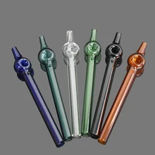 150mm Portable Glass Pipes Mini Smoking Pipe Straight Herb Tobacco Smoking Tube Tobacco Accessories Smoking Tools