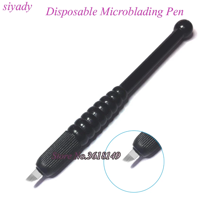 

10 Pcs Disposable Microblading Pen 12 for Permanent Makeup Sterilized Plastic Eyebrow Manual Pen Caneta Microblading Steril Pen