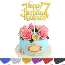 1 шт. персонализированные пользовательские день рождения имя возраст торт Топпер со звездами торт топперы для мальчиков и девочек день рождения торт украшение стола
