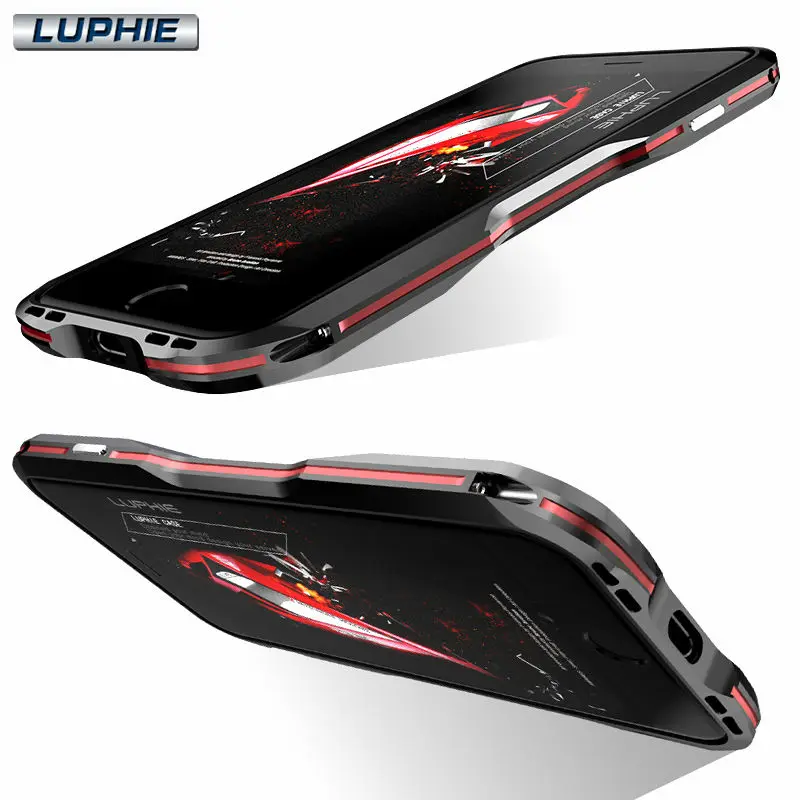 imágenes para LUPHIE Costura Doble de Color de Lujo De Aluminio de Parachoques del Metal para iPhone 7 Plus Cubierta Del Teléfono Capinha Coque Negro Rojo Plata oro imágenes para LUPHIE Costura Doble de Color de Lujo De Aluminio de Parachoques del Metal para iPhone 7 Plus Cubierta Del Teléfono Capinha Coque Negro Rojo Plata oro