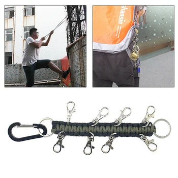 

EDC Climb Keychain Tactical Outdoor Carabiner EDC Climb Keychain Tactical Outdoor Survival Tool Carabiner Hook Parachute Cord